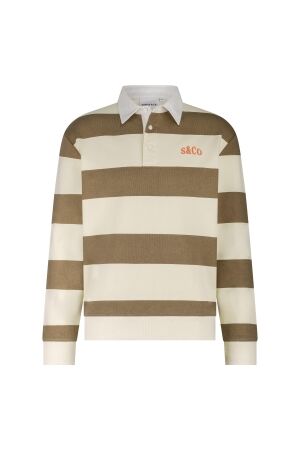 Scotland Blue Quin Striped Sweat Polo 2002 Tabacco