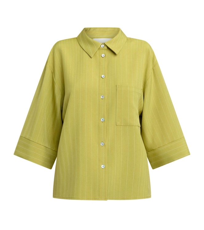 Sisters Point Shirts Lime Pinstripe