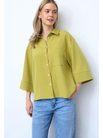 Sisters Point Shirts Lime Pinstripe