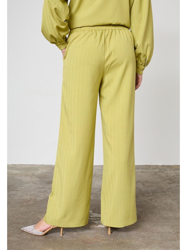 Sisters Point Pants Lime Pinstripe