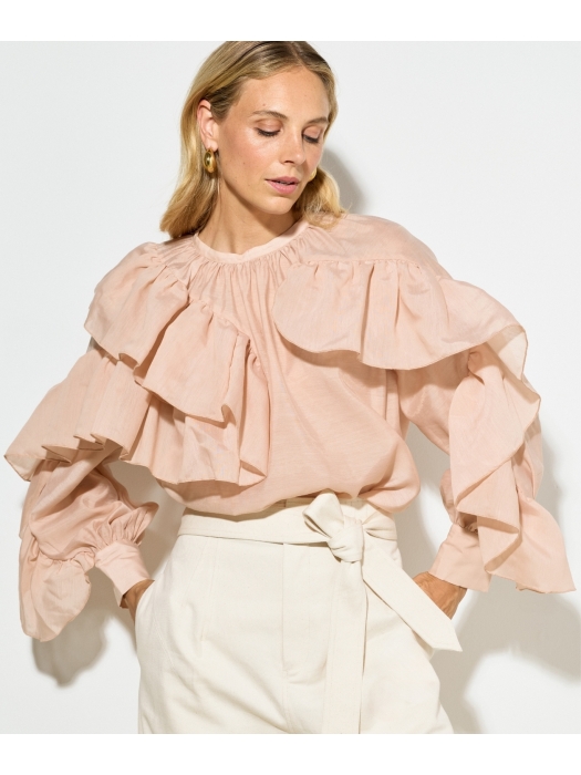 Josh V BODINA regular fit blouse 813 dusty pink