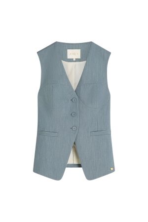 Josh V REIGN fitted gilet 625 sky blue melange