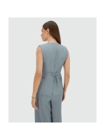 Josh V REIGN fitted gilet 625 sky blue melange
