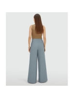 Josh V MICHELLA high-waisted wide leg trousers 625 sky blue melange