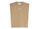 Josh V SUE regular fit T-shirt with shoulder pads 622 light khaki melange