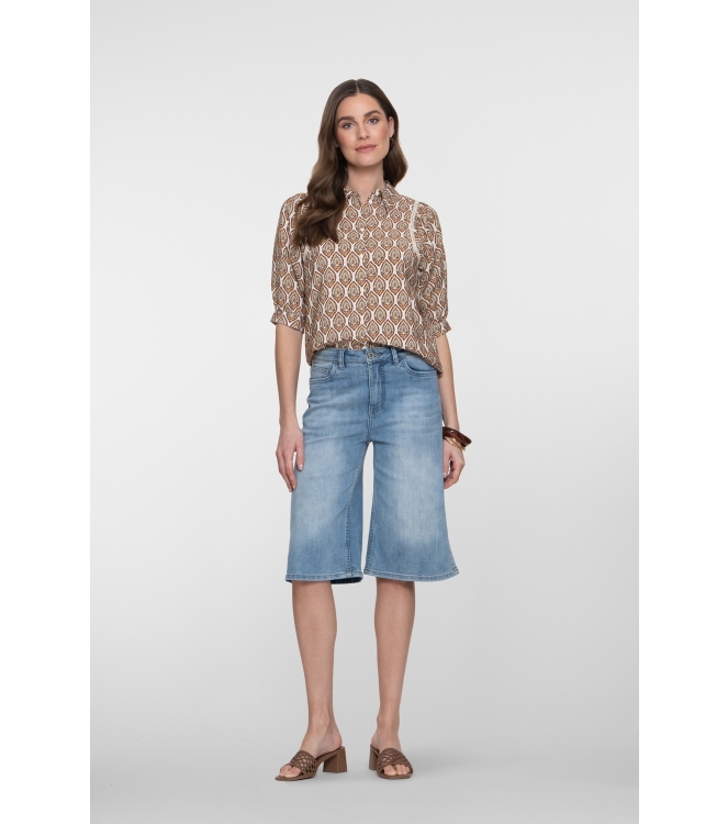 Geisha Jeans short long 835 Stonebleach denim