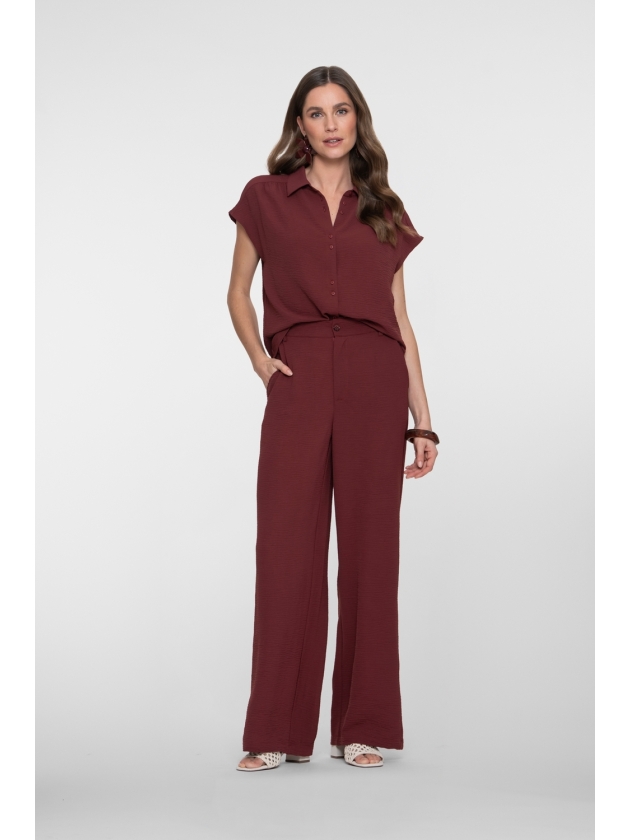 Geisha Pants crinckle 481 Cherry