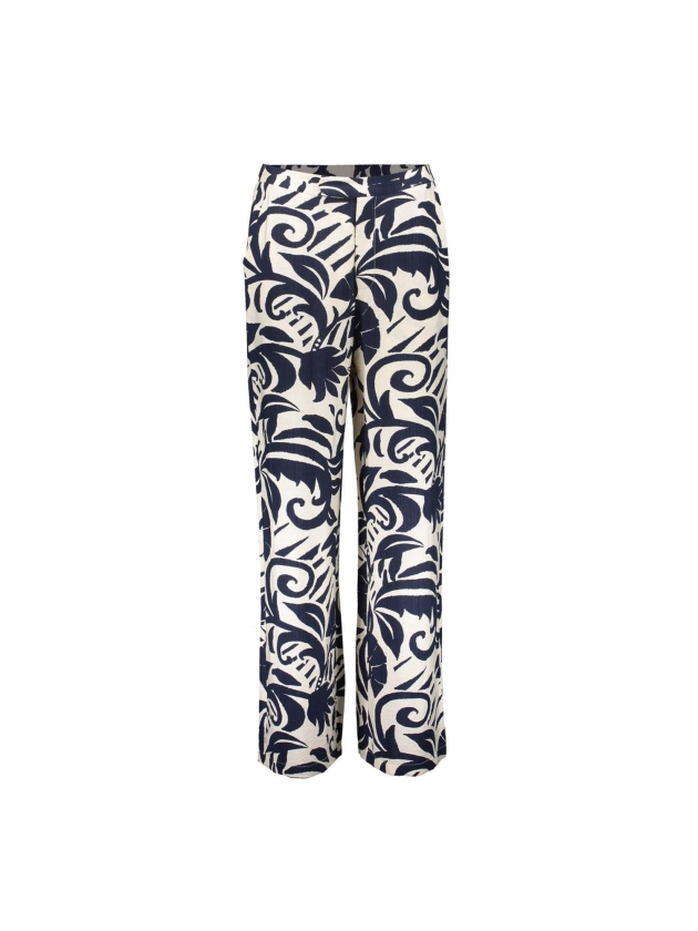 Geisha Pants naive flower 675 Navy
