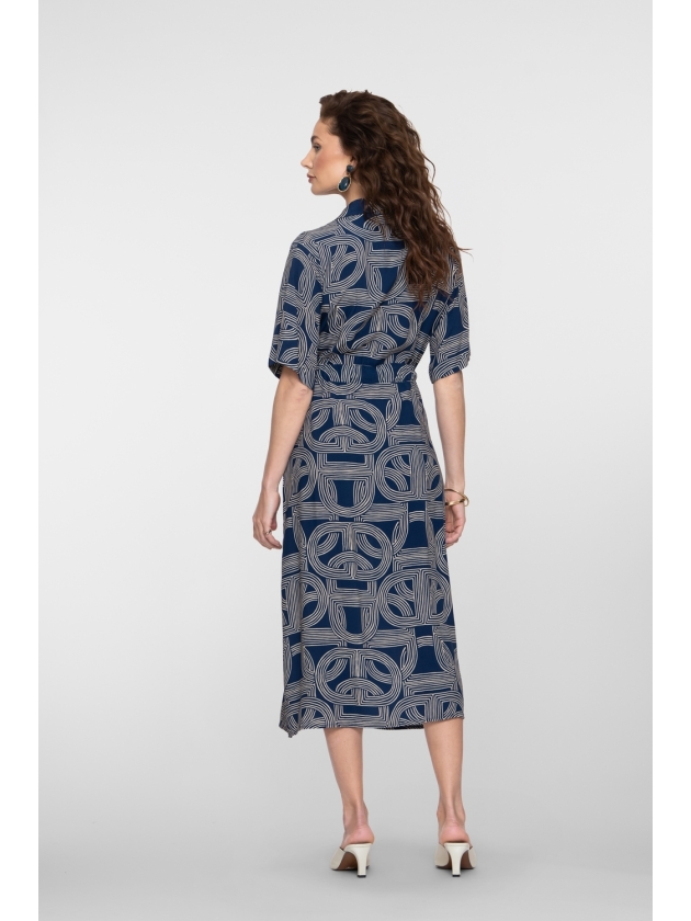 Geisha Dress AOP 675 Navy