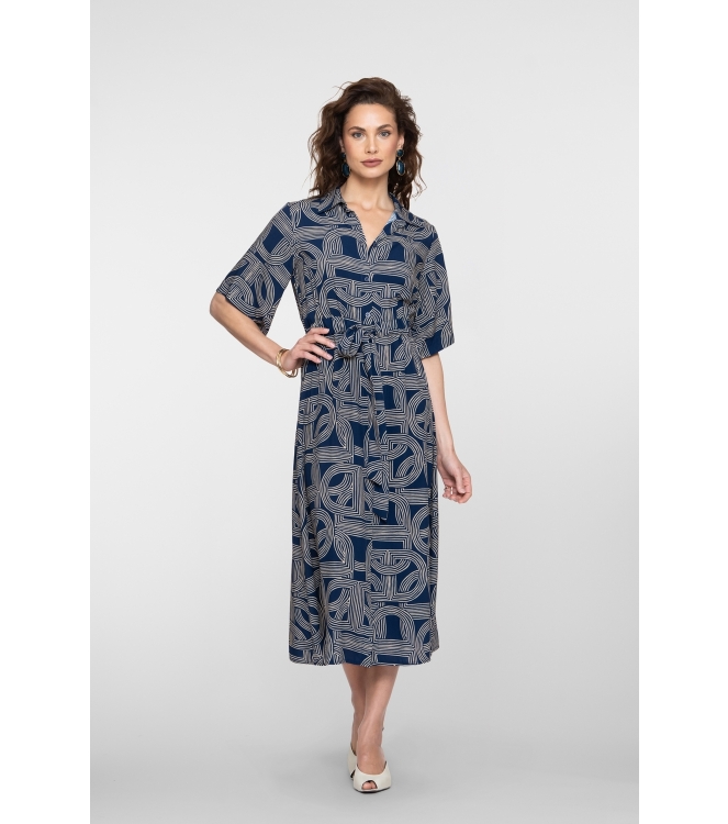 Geisha Dress AOP 675 Navy