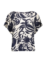 Geisha Top flower bi-color 675 Navy