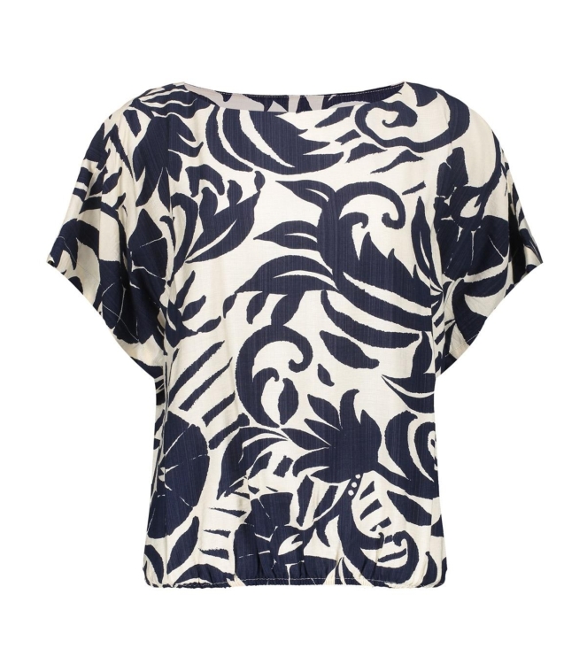 Geisha Top flower bi-color 675 Navy