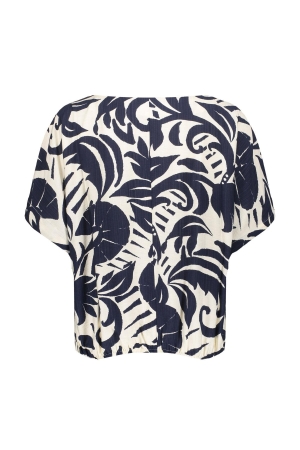 Geisha Top flower bi-color 675 Navy