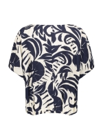Geisha Top flower bi-color 675 Navy