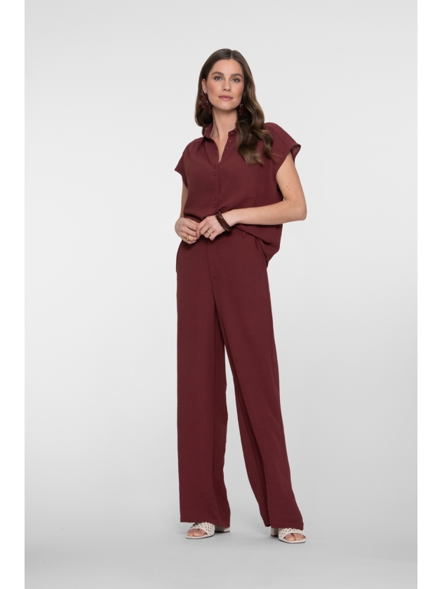 Geisha Blouse crinckle 481 Cherry