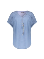 Geisha Top lyocell ropes 830 Bleached denim