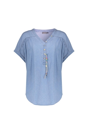 Geisha Top lyocell ropes 830 Bleached denim