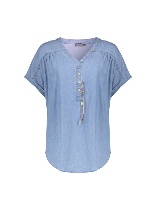 Geisha Top lyocell ropes 830 Bleached denim
