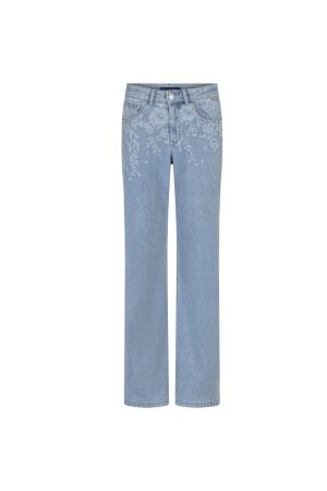 Red Button De Colette Flowerprint Denim is een 108 Bleach