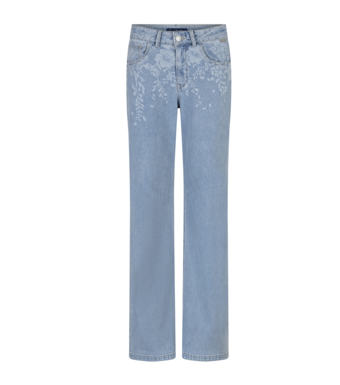 Red Button De Colette Flowerprint Denim is een 108 Bleach