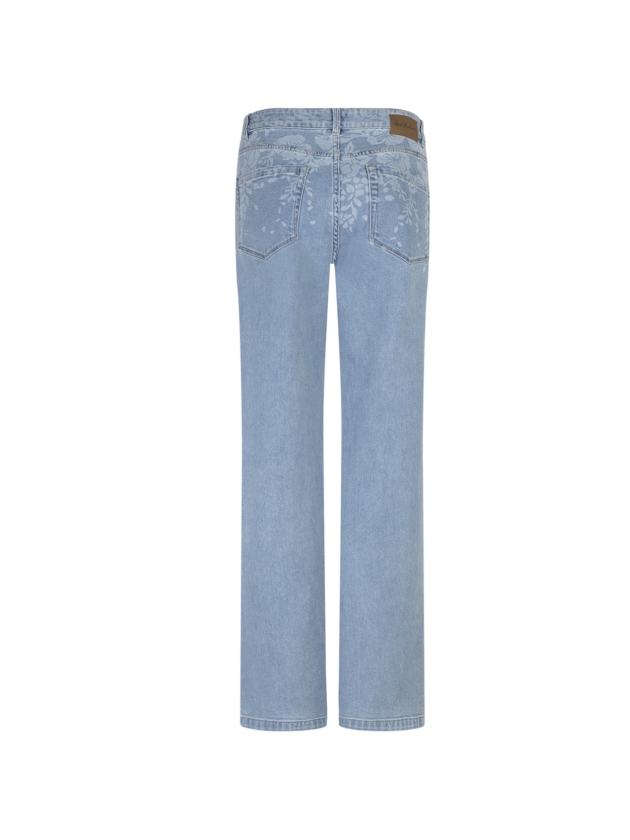Red Button De Colette Flowerprint Denim is een 108 Bleach