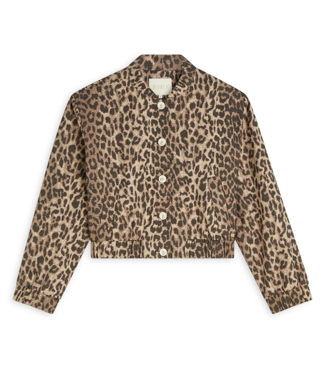 Josh V NADINE bomber jacket with leopard print 604 leopard brown