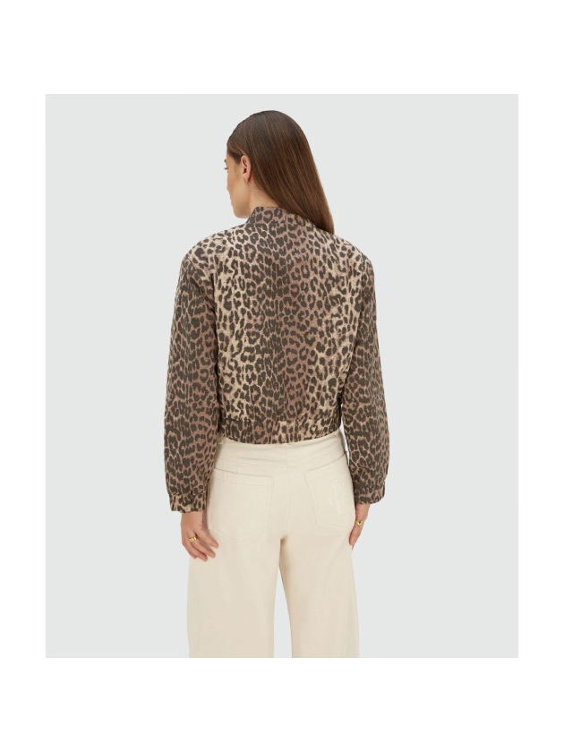 Josh V NADINE bomber jacket with leopard print 604 leopard brown