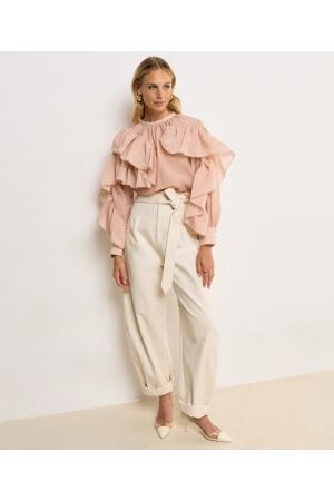 Josh V KIAN high-waisted balloon fit trousers 295 ecru