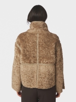Neo Noir Nida Faux Fur Jacket Taupe
