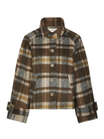 Neo Noir Quinn Check Jacket CAMEL