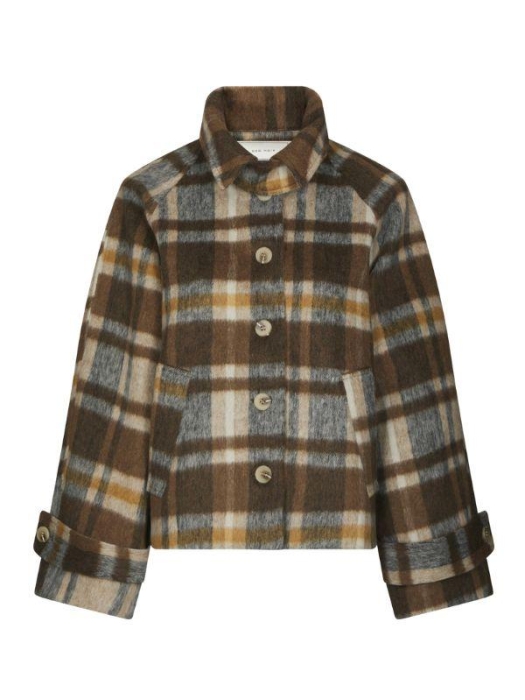 Neo Noir Quinn Check Jacket CAMEL