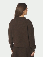 Neo Noir Dione Fluffy Knit Cardigan Brown Melange