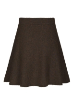 Neo Noir Renata Fluffy Knit Skirt Brown Melange