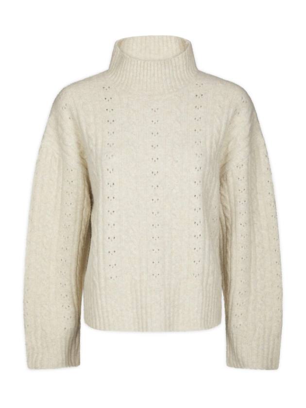 Neo Noir Anda Cable Knit Blouse Ivory