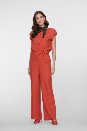 Geisha Pants with strap 000201 Burned orange