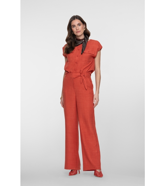 Geisha Pants with strap 000201 Burned orange