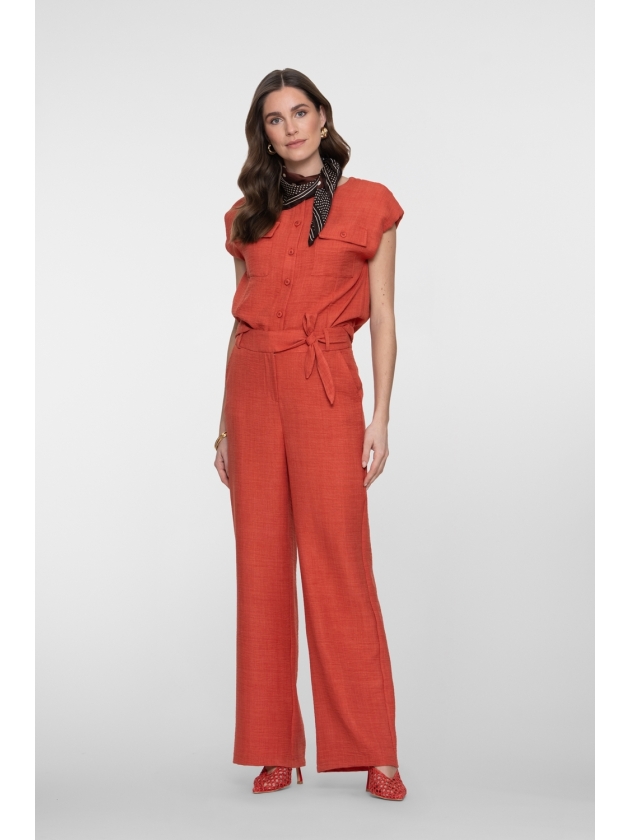 Geisha Pants with strap 000201 Burned orange