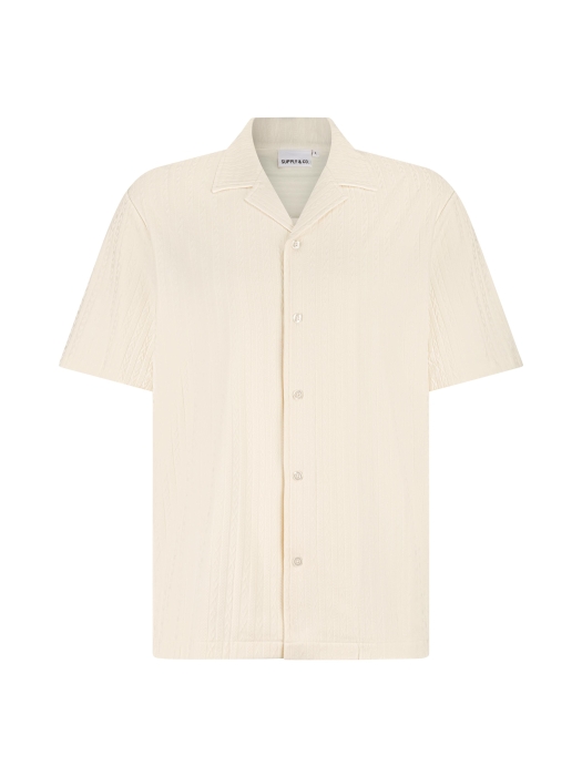 Supply en Co Clyde Knitted Shirt Ss 1002 Offwhite