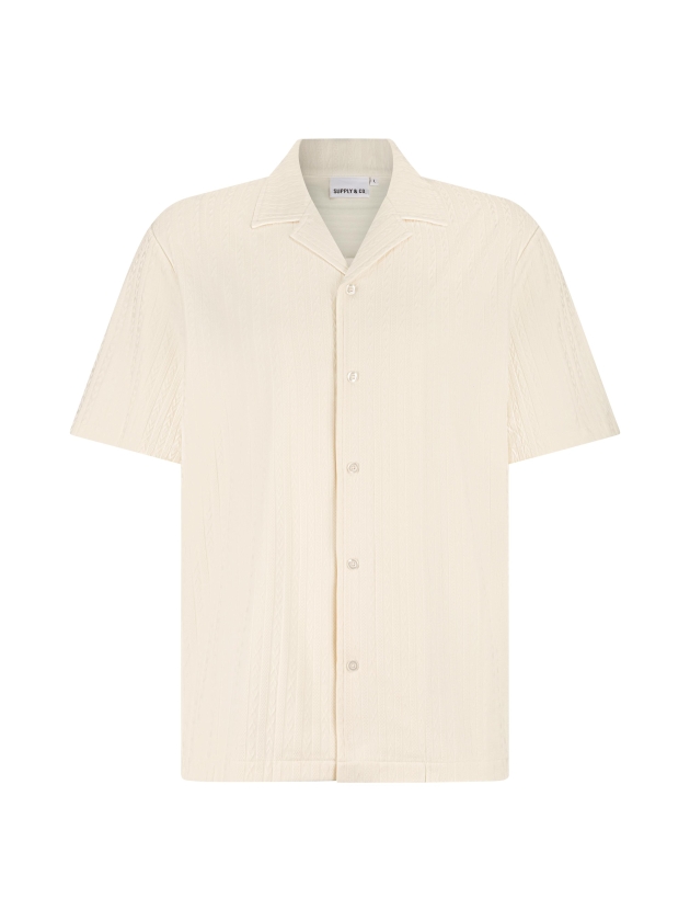 Supply en Co Clyde Knitted Shirt Ss 1002 Offwhite