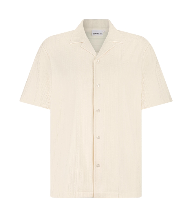 Supply en Co Clyde Knitted Shirt Ss 1002 Offwhite