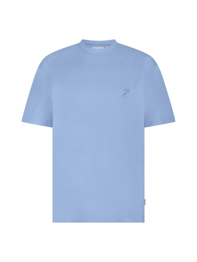 Supply en Co Abdon T-shirt With Backprint 4003 Light blue