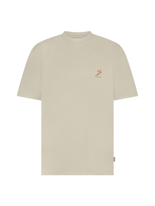 Supply en Co Abdon T-shirt With Backprint 2501 Pebble
