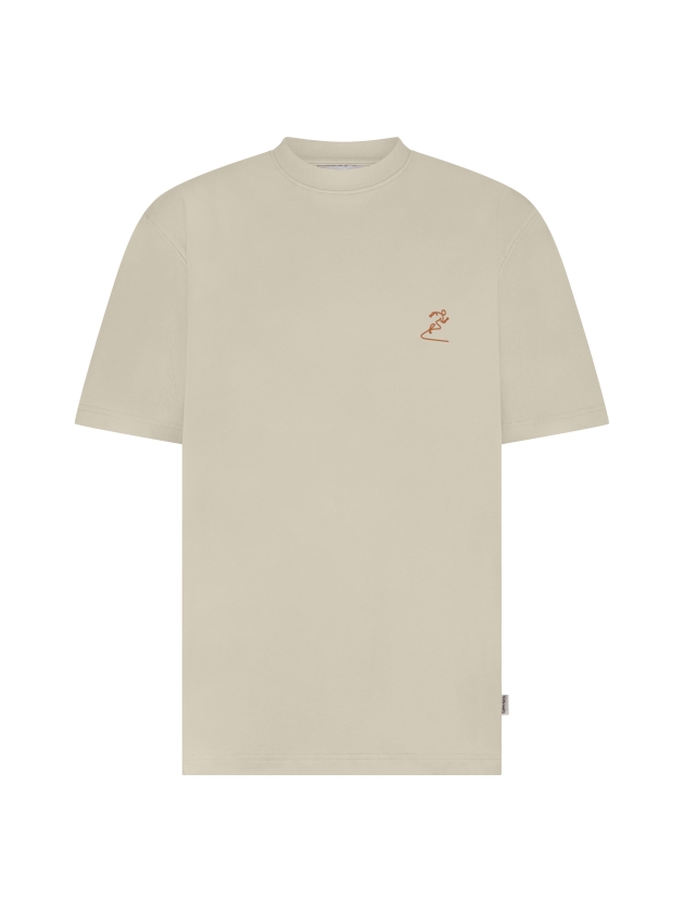 Supply en Co Abdon T-shirt With Backprint 2501 Pebble