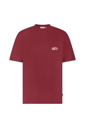 Supply en Co Benson T-shirt With Backprint 6004 Wine red