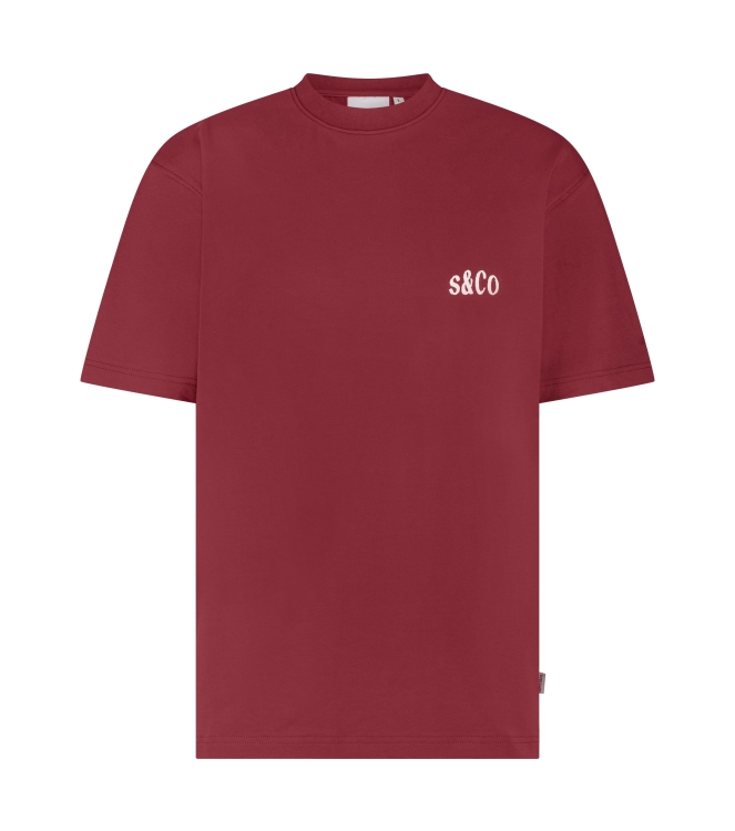Supply en Co Benson T-shirt With Backprint 6004 Wine red