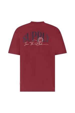 Supply en Co Benson T-shirt With Backprint 6004 Wine red