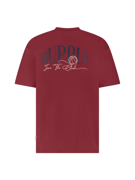 Supply en Co Benson T-shirt With Backprint 6004 Wine red