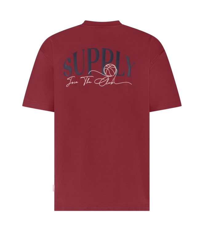 Supply en Co Benson T-shirt With Backprint 6004 Wine red