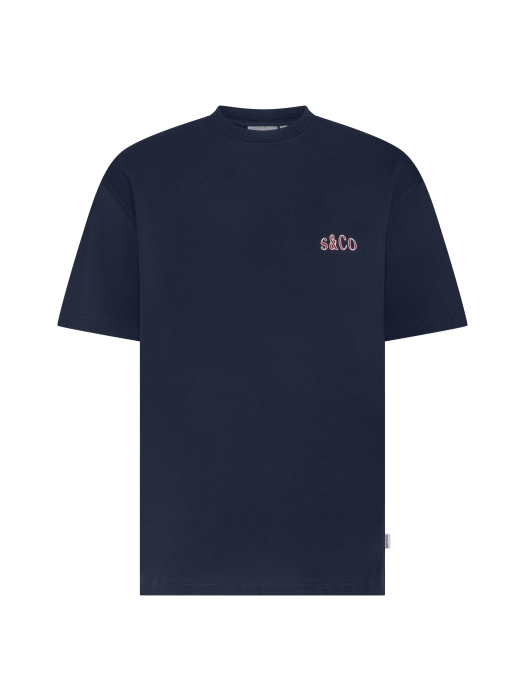 Supply en Co Felton T-shirt With Backprint 4001 Navy