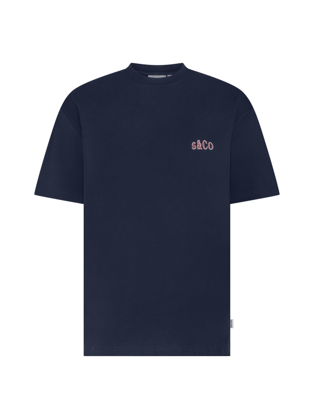 Supply en Co Felton T-shirt With Backprint 4001 Navy